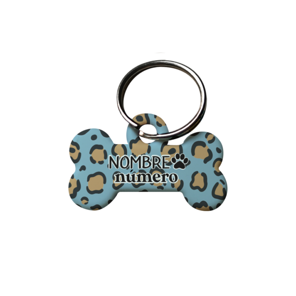 HUESITO CHICO animal print celeste